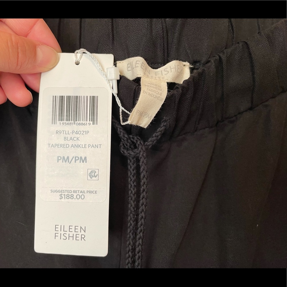 NWT Eileen Fisher Tencel/Linen Ankle Pant - Picture 9 of 10